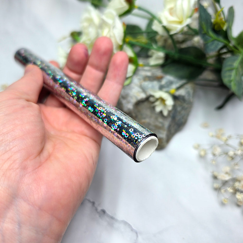 Holographic transfer foil roll, Rainbow Bubbles