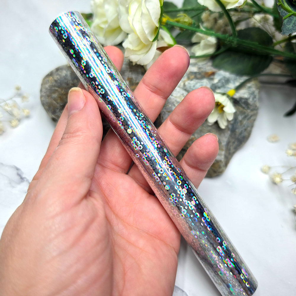 Holographic transfer foil roll, Rainbow Bubbles