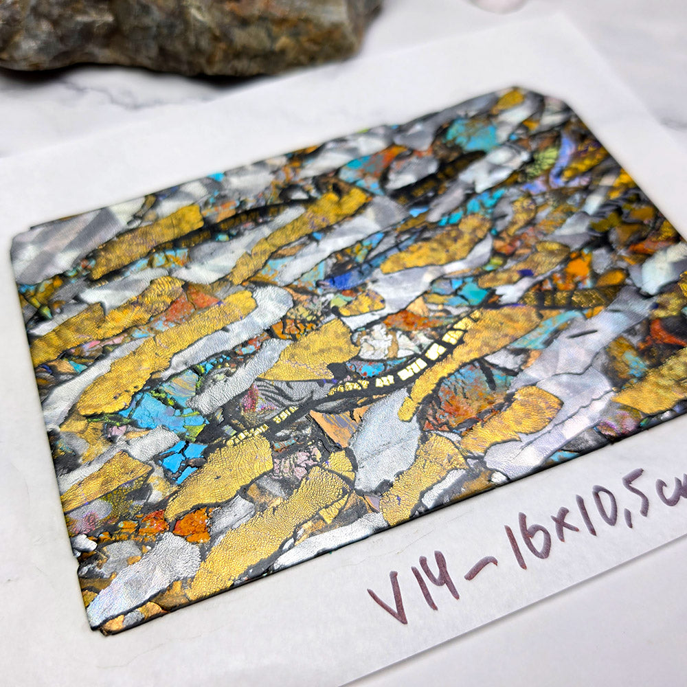 Raw polymer clay veneer sheet, Metallic Stone Fusion
