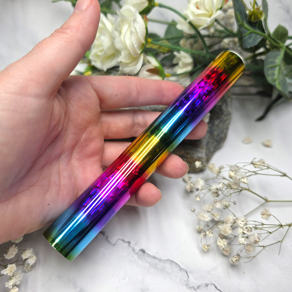 Holographic transfer foil roll, Rainbow Prism