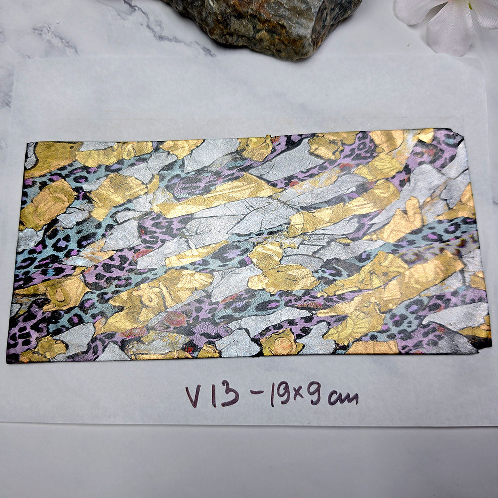 Raw polymer clay veneer sheet, Wild Leopard Mosaic