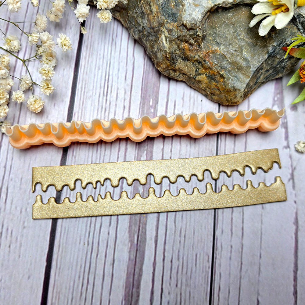 SweetyBijou Ripple Effect Small art blade for polymer clay