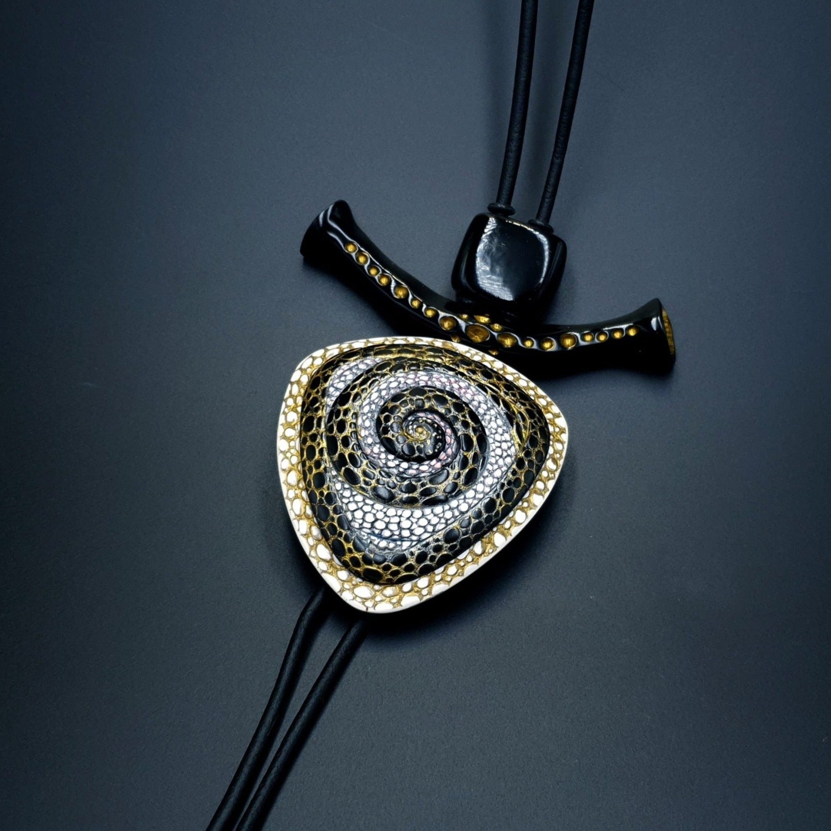Yin-Yang Swirl Pendant - Triangle Style Pendant SweetyBijou Jewelry Default Title