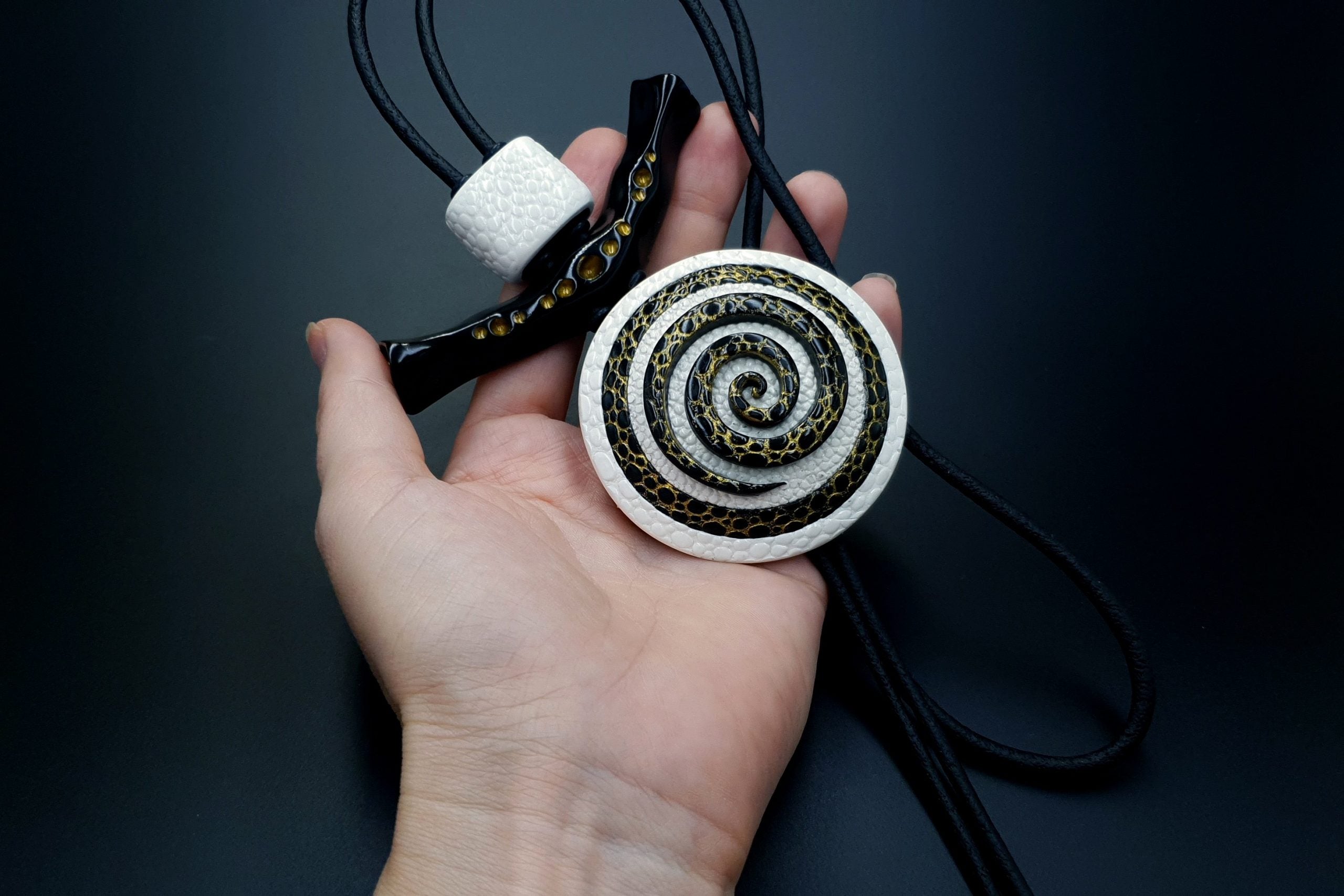 Yin-Yang Swirl Pendant - Cosmic Infinity Pendant SweetyBijou Jewelry