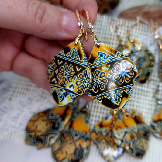 Ukrainian Motifs Earrings #7 Earrings SweetyBijou Jewelry