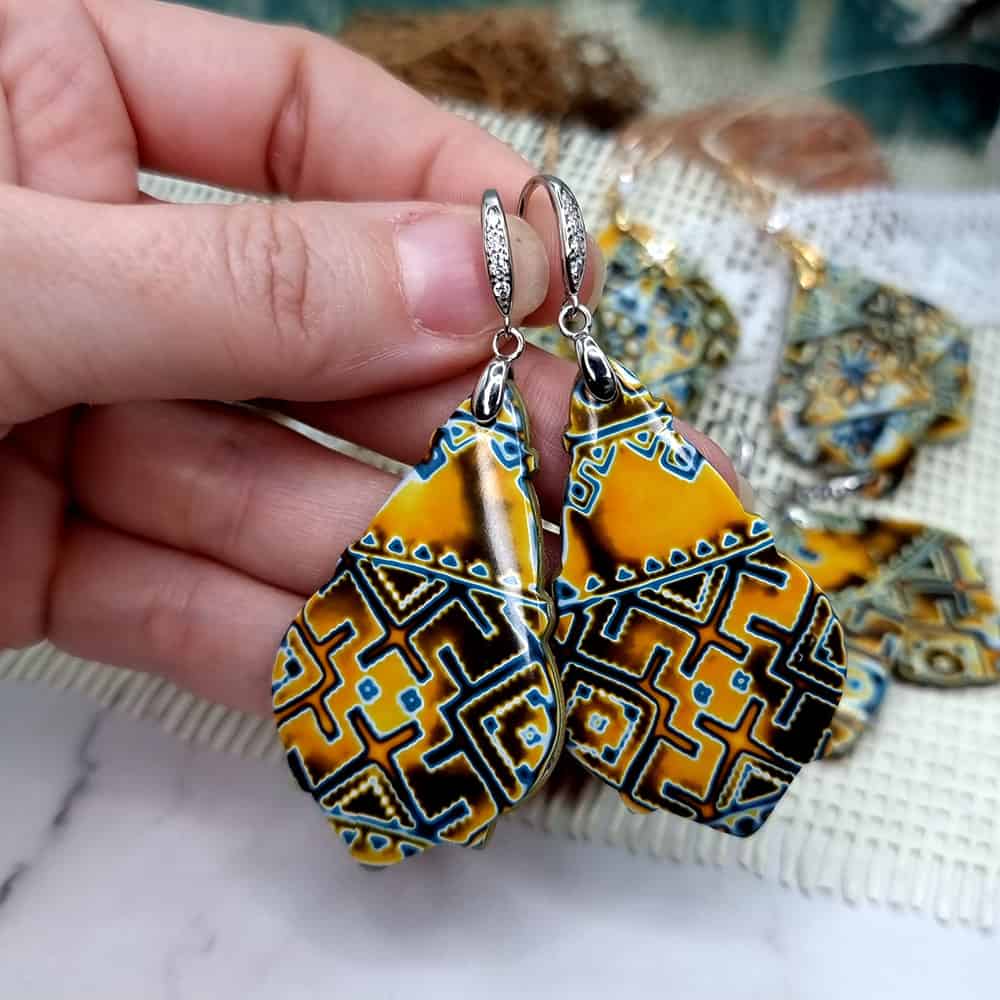 Ukrainian Motifs Earrings #8 Earrings SweetyBijou Jewelry