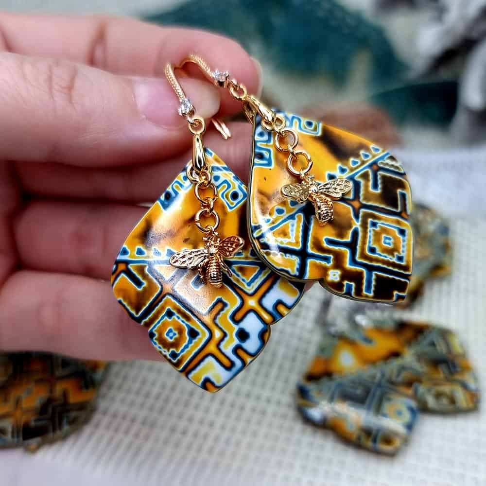 Ukrainian Motifs Earrings #9 Earrings SweetyBijou Jewelry
