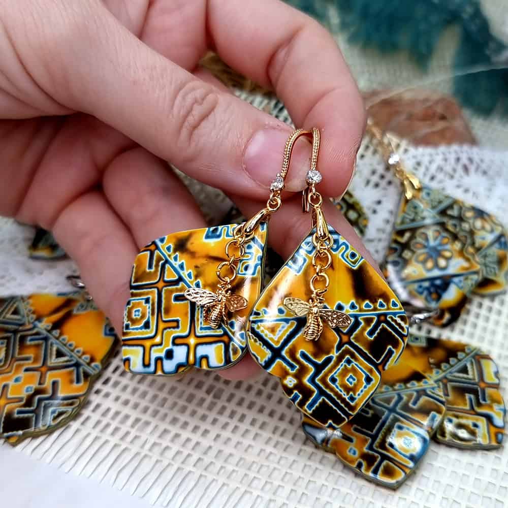 Ukrainian Motifs Earrings #9 Earrings SweetyBijou Jewelry