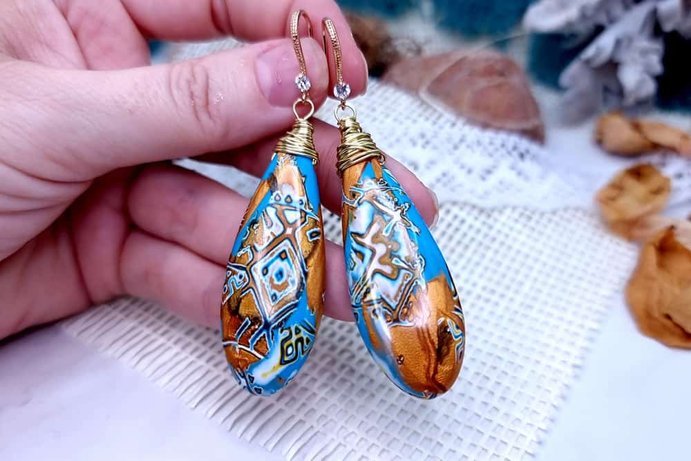 Ukrainian Motifs Earrings #1 Earrings SweetyBijou Jewelry