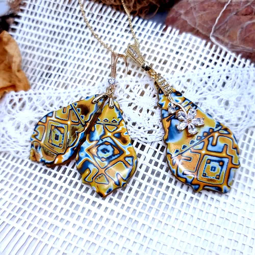 Ukrainian Motifs Earrings #2 Earrings SweetyBijou Jewelry