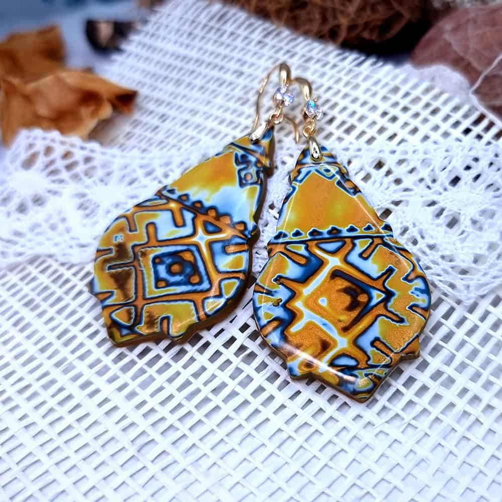Ukrainian Motifs Earrings #3 Earrings SweetyBijou Jewelry