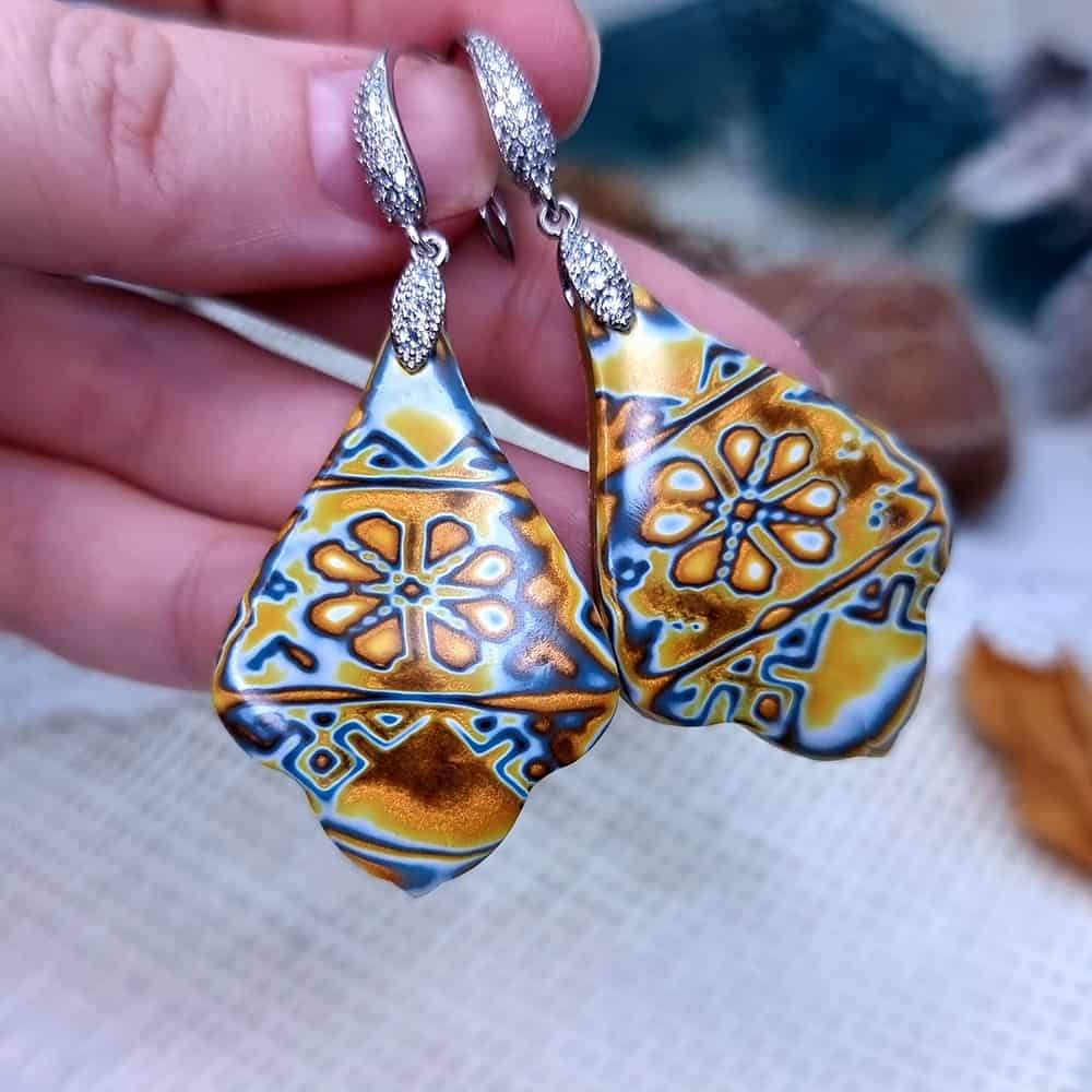 Ukrainian Motifs Earrings #4 Earrings SweetyBijou Jewelry
