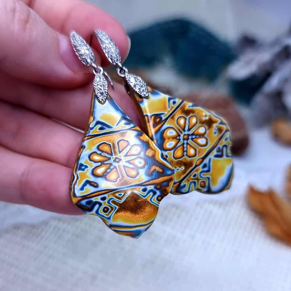 Ukrainian Motifs Earrings #4 Earrings SweetyBijou Jewelry