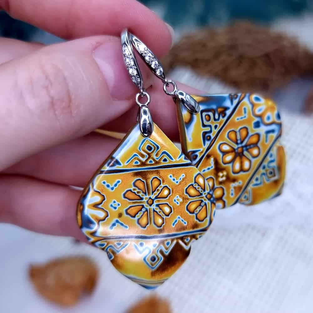Ukrainian Motifs Earrings #6 Earrings SweetyBijou Jewelry