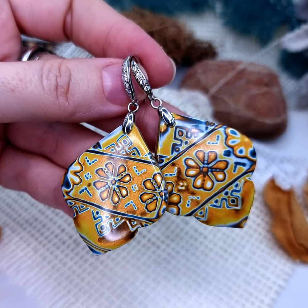 Ukrainian Motifs Earrings #6 Earrings SweetyBijou Jewelry