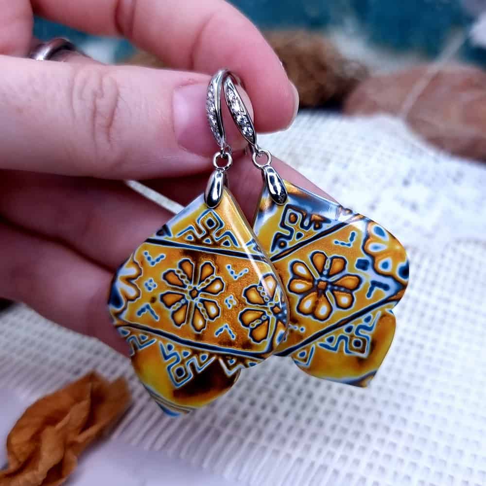 Ukrainian Motifs Earrings #6 Earrings SweetyBijou Jewelry