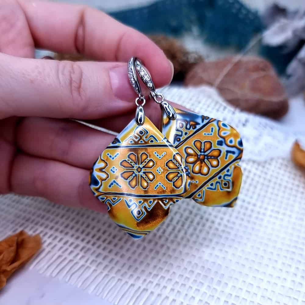 Ukrainian Motifs Earrings #6 Earrings SweetyBijou Jewelry