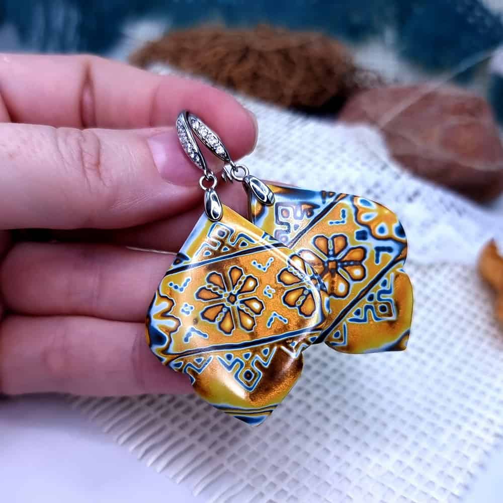 Ukrainian Motifs Earrings #6 Earrings SweetyBijou Jewelry