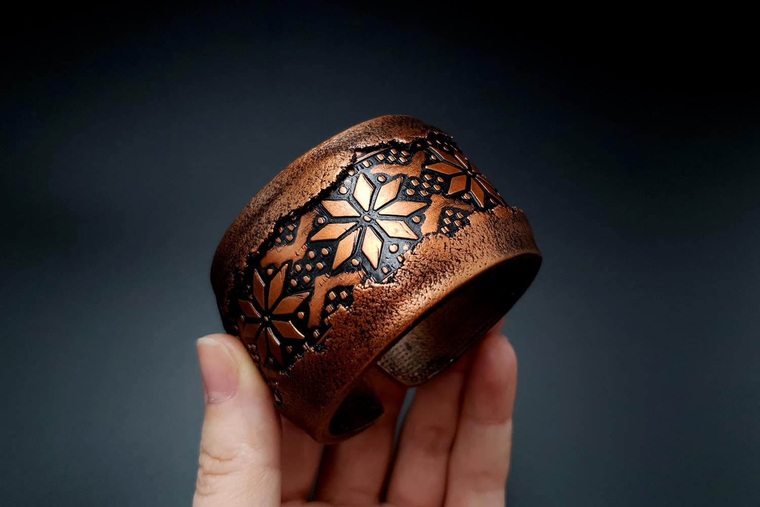 "Winter Folklore" Polymer clay bracelet Bracelet SweetyBijou Jewelry