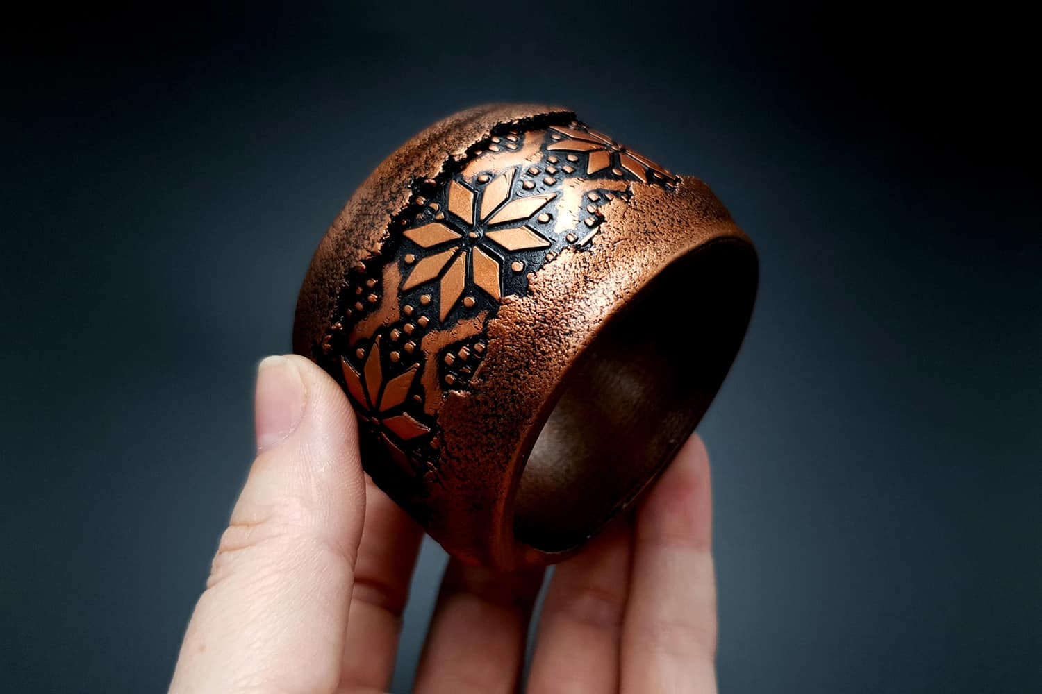 "Winter Folklore" Polymer clay bracelet Bracelet SweetyBijou Jewelry