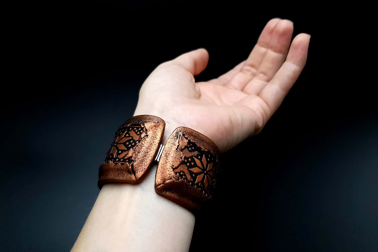 "Winter Folklore" Polymer clay bracelet Bracelet SweetyBijou Jewelry
