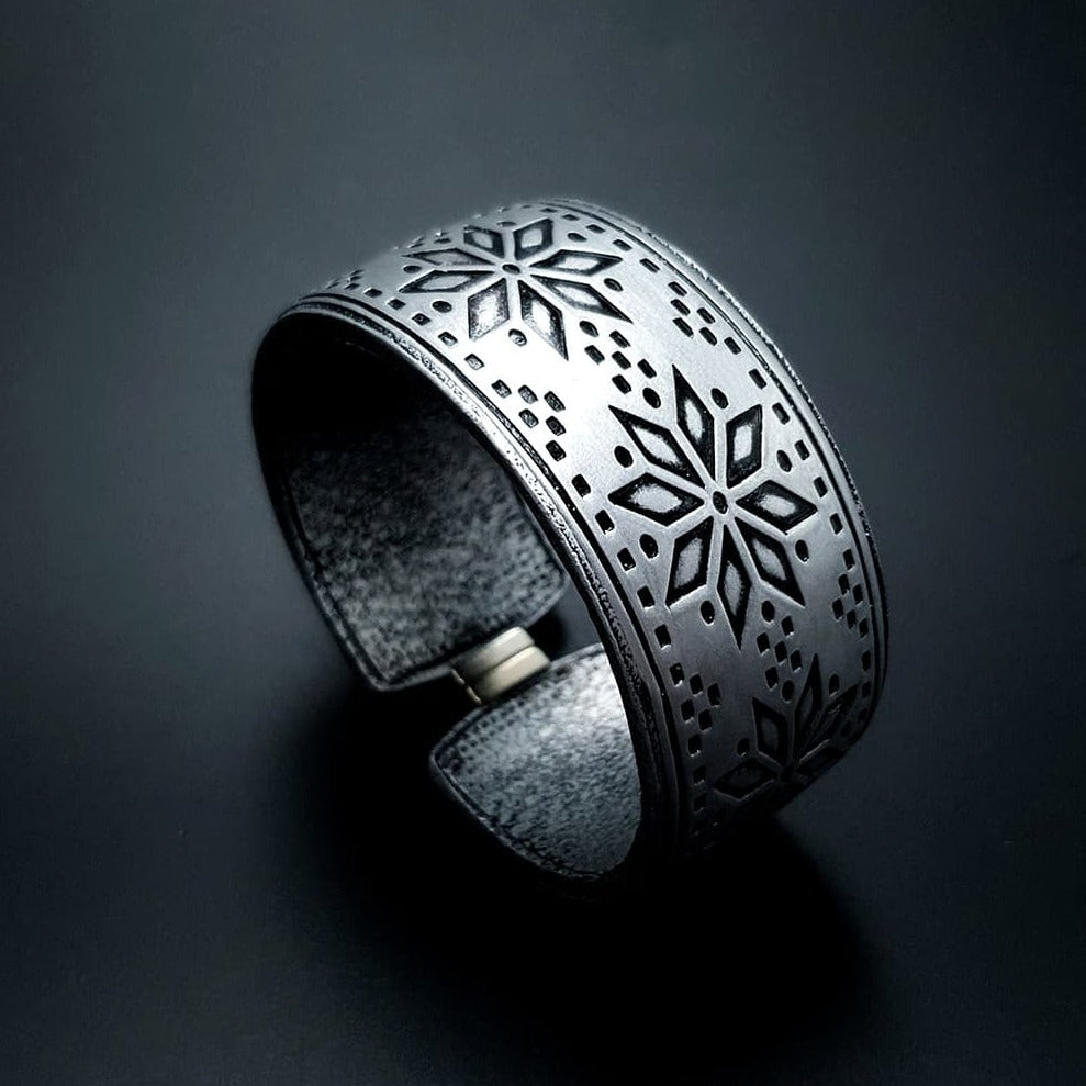 "Silver Winter" Polymer clay bracelet Bracelet SweetyBijou Jewelry Default Title