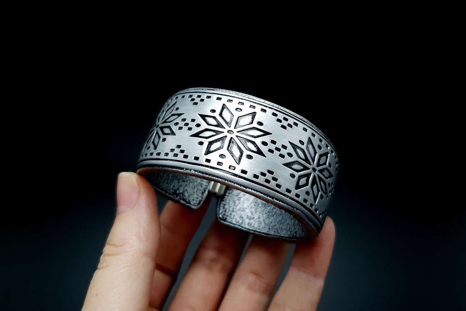 "Silver Winter" Polymer clay bracelet Bracelet SweetyBijou Jewelry