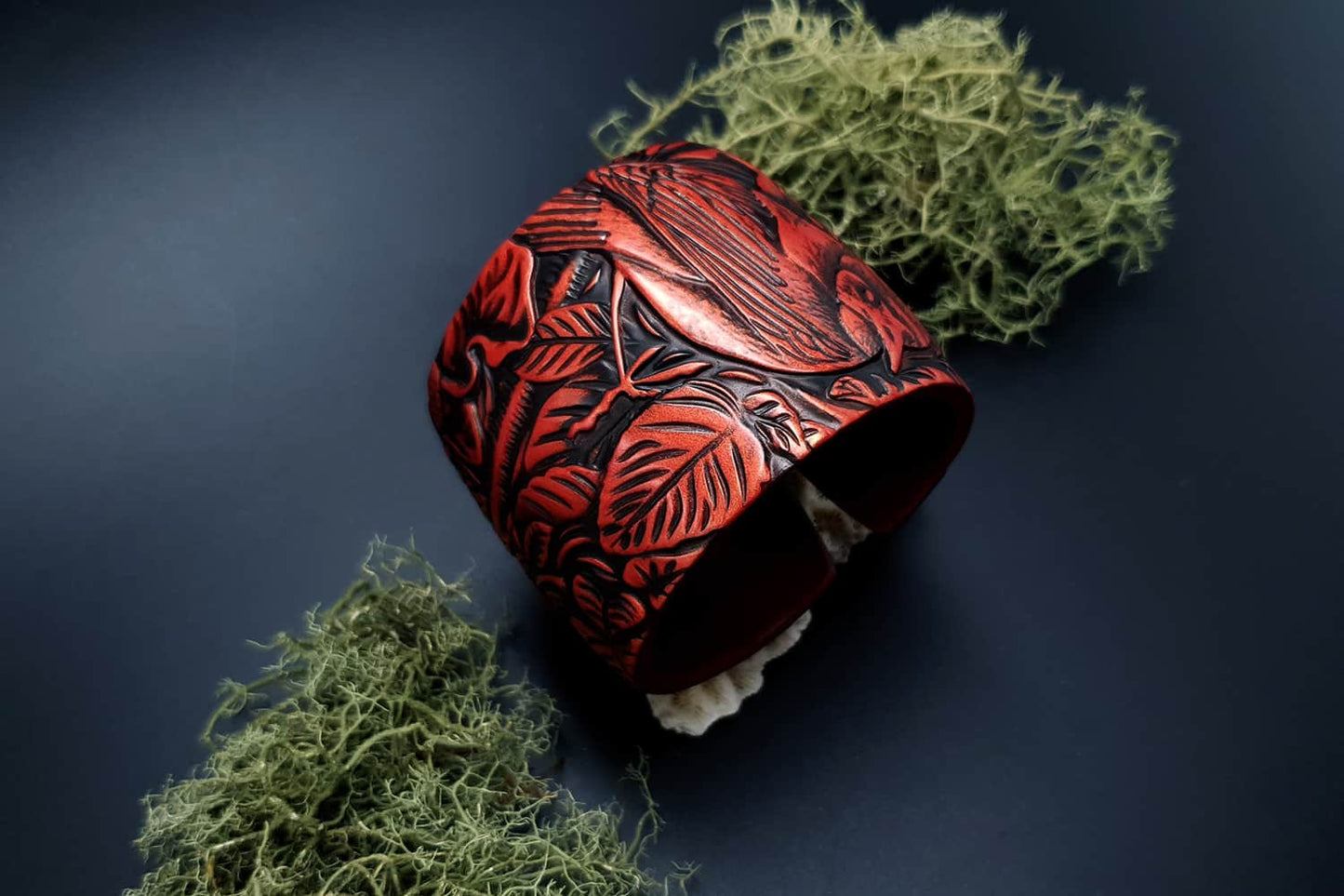 Bracelet "Red Wood" Polymer clay Bracelet SweetyBijou Jewelry