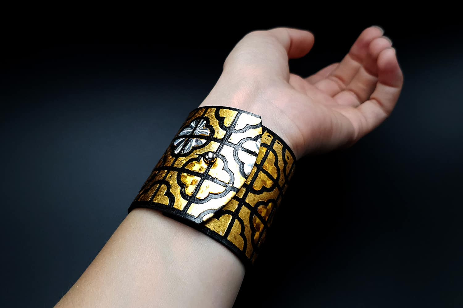 "Gold" Polymer clay bracelet Bracelet SweetyBijou Jewelry