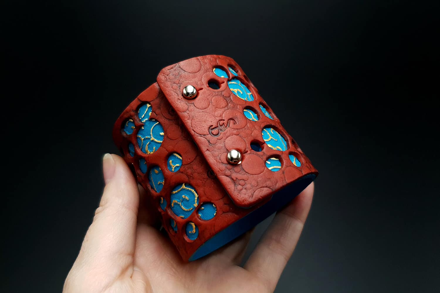 "Blue Flower" Polymer clay Bracelet Bracelet SweetyBijou Jewelry