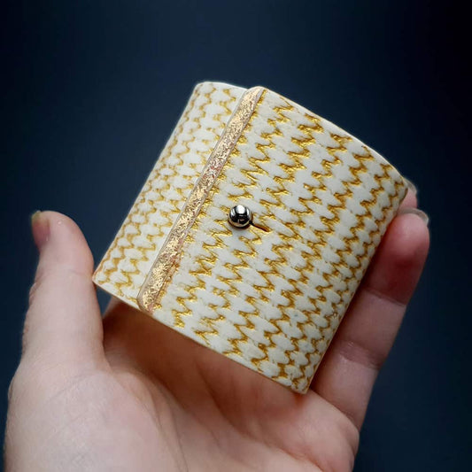 Flexible White Bracelet from Polymer clay Bracelet SweetyBijou Jewelry