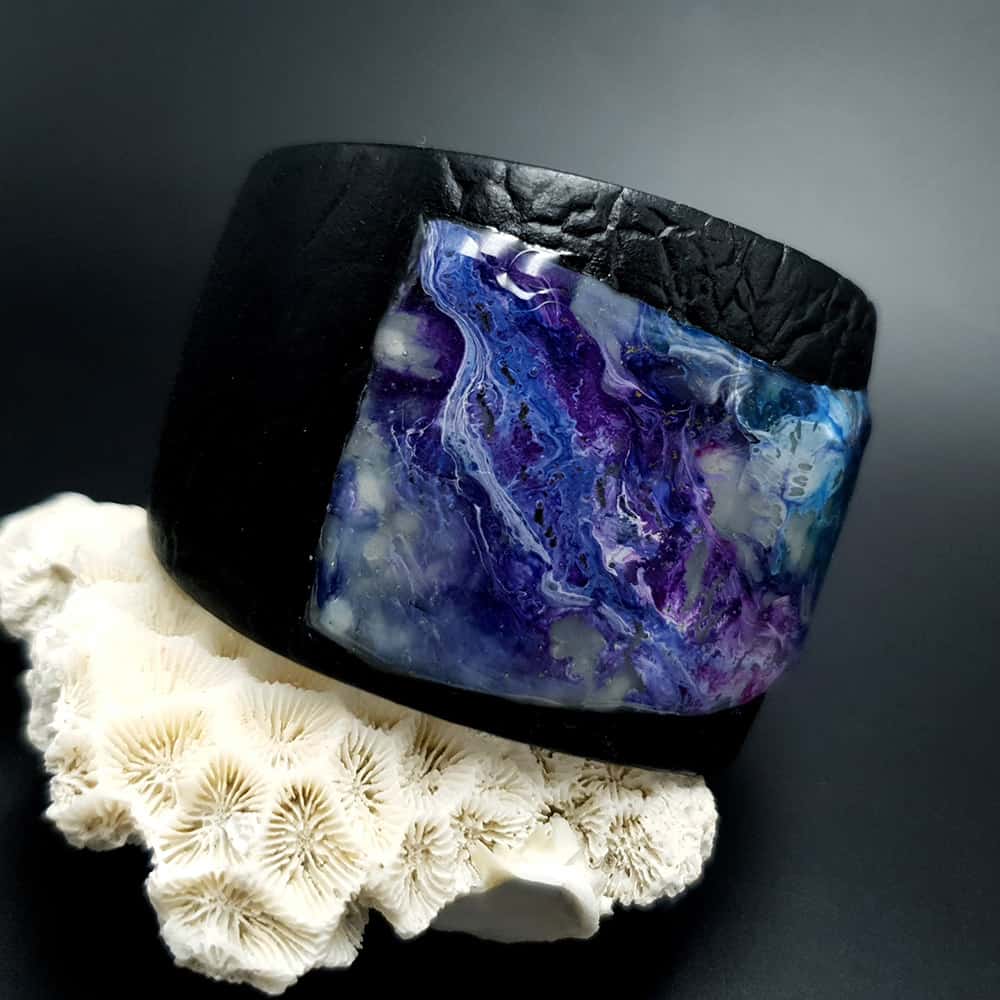Polymer clay Bracelet "Painting" Bracelet SweetyBijou Jewelry