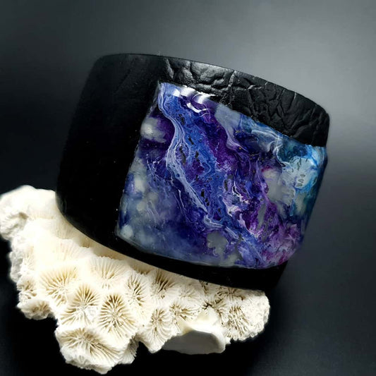 Polymer clay Bracelet "Painting" Bracelet SweetyBijou Jewelry