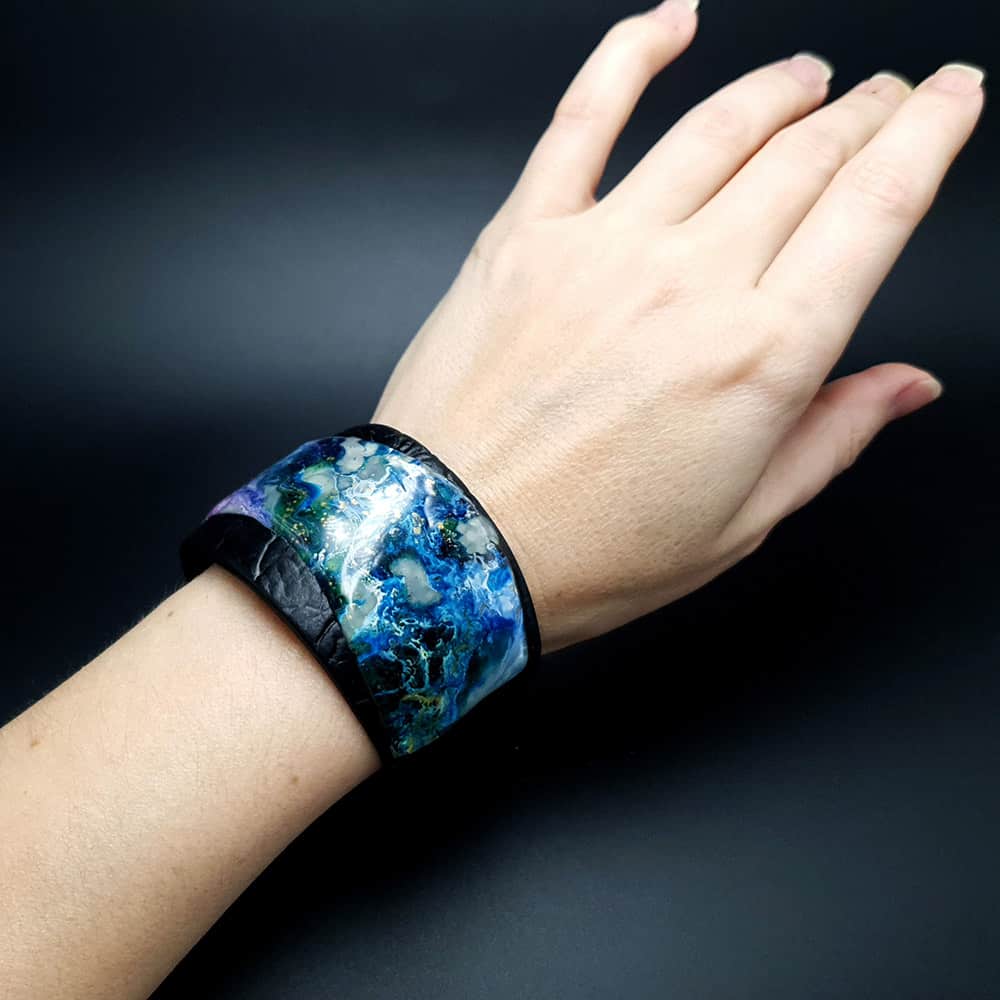 Polymer clay Bracelet "Painting" Bracelet SweetyBijou Jewelry