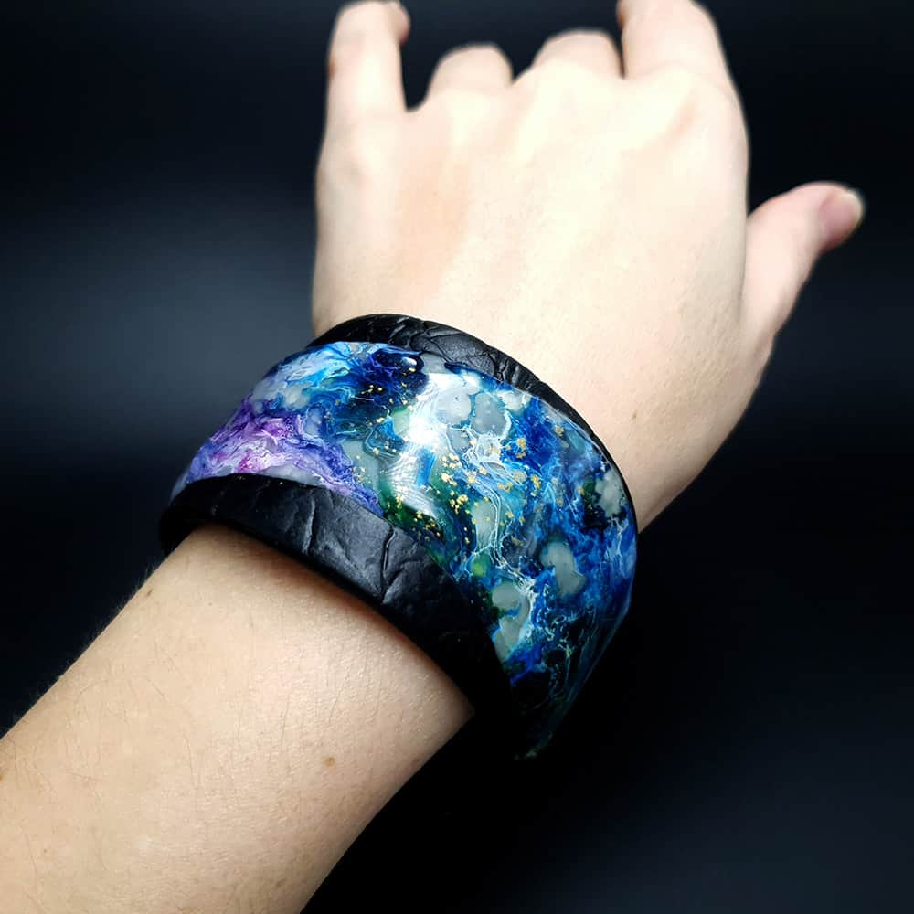 Polymer clay Bracelet "Painting" Bracelet SweetyBijou Jewelry
