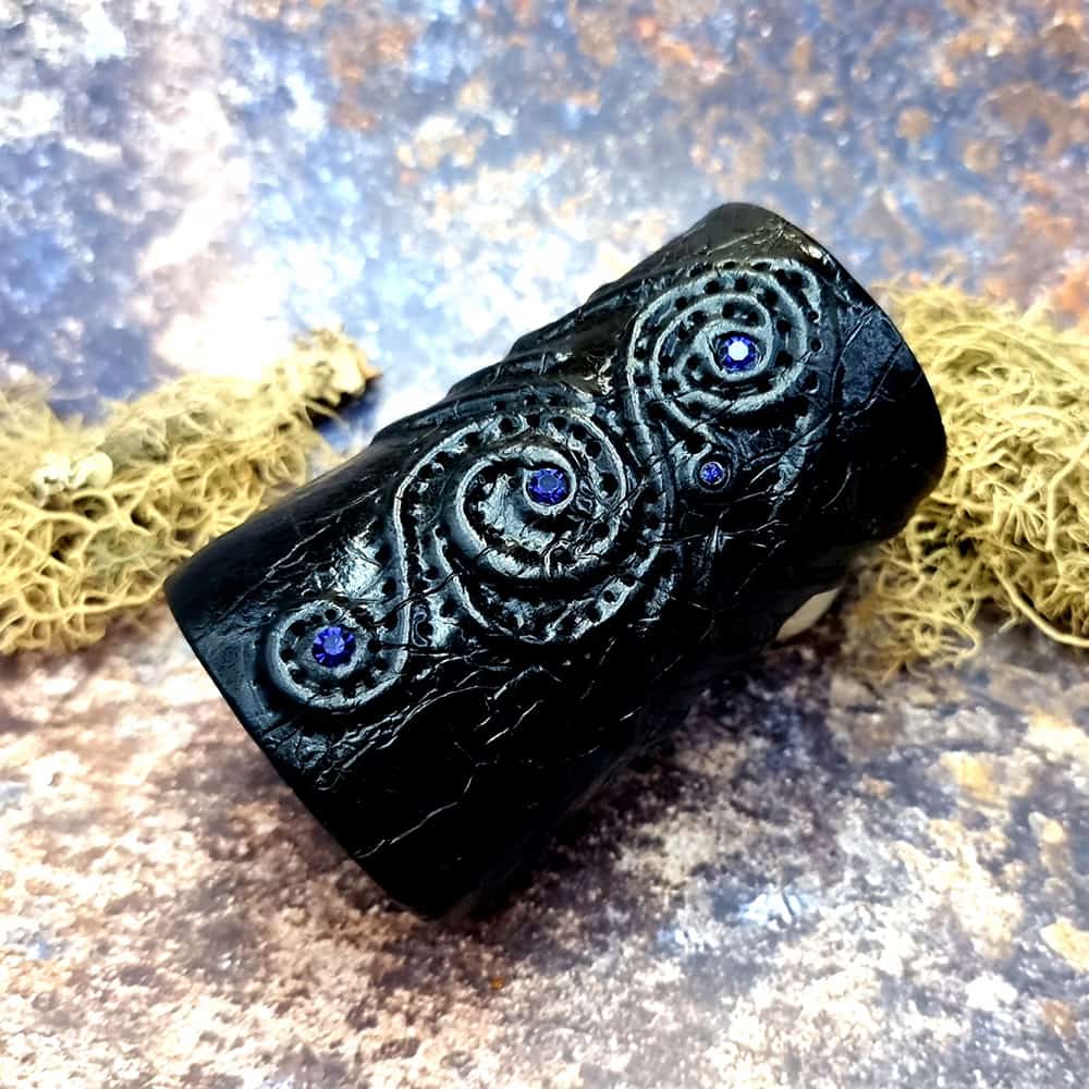Unique Wide Black Bracelet Bracelet SweetyBijou Jewelry Default Title