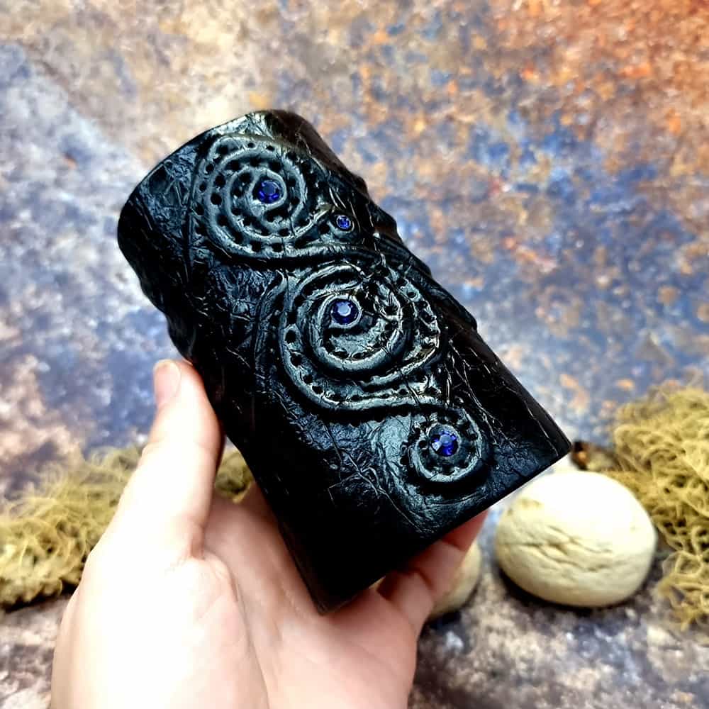 Unique Wide Black Bracelet Bracelet SweetyBijou Jewelry