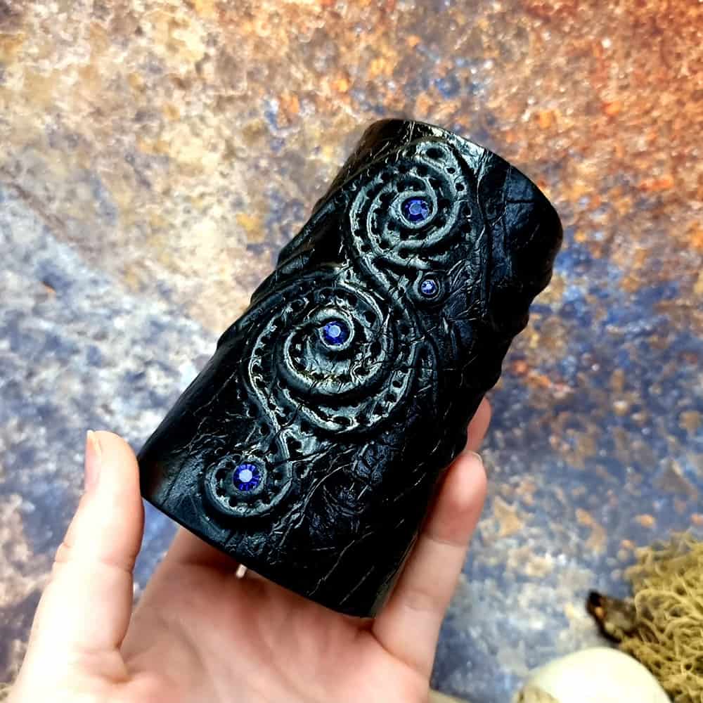 Unique Wide Black Bracelet Bracelet SweetyBijou Jewelry