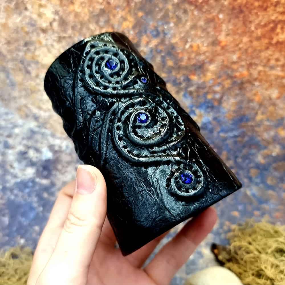 Unique Wide Black Bracelet Bracelet SweetyBijou Jewelry