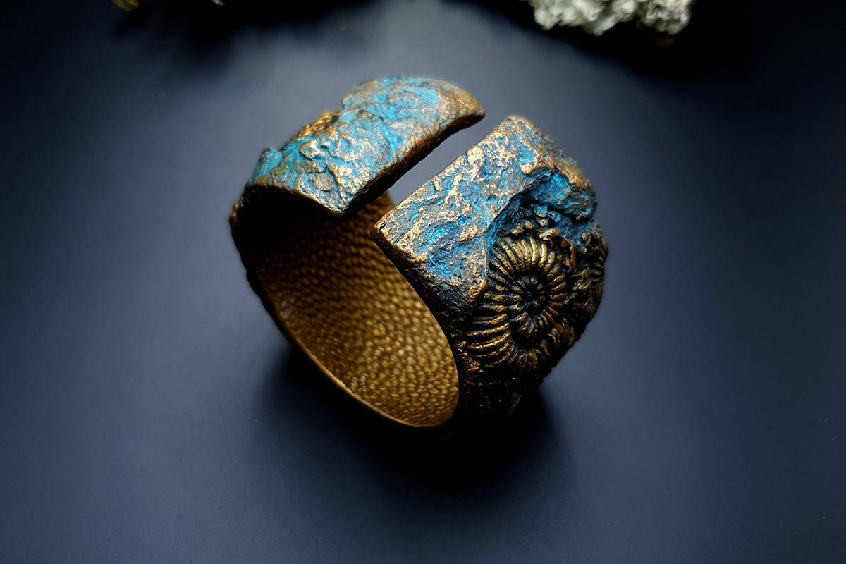 Bracelet Cuff Ammonites Bracelet SweetyBijou Jewelry