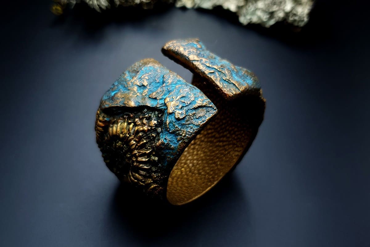 Bracelet Cuff Ammonites Bracelet SweetyBijou Jewelry