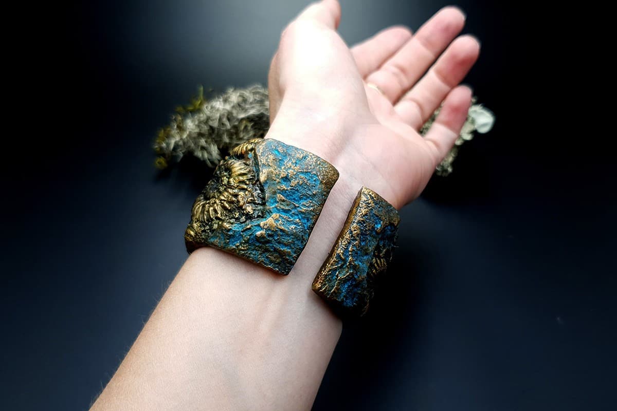 Bracelet Cuff Ammonites Bracelet SweetyBijou Jewelry