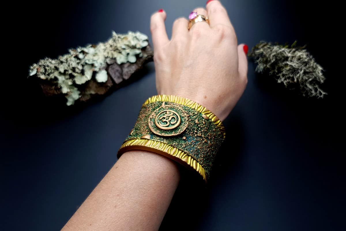 Bracelet Cuff OM Bracelet SweetyBijou Jewelry