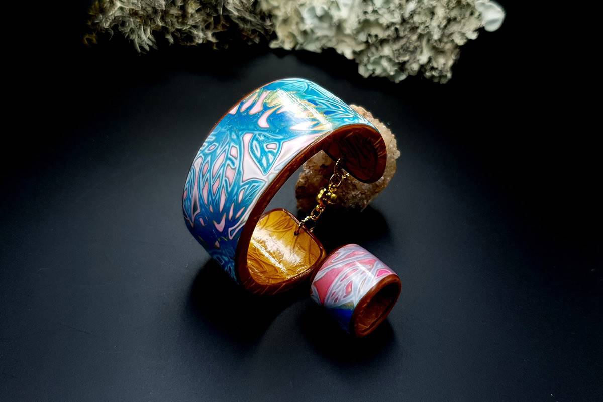 Bracelet Cuff and Ring Jewelry Set SweetyBijou Jewelry