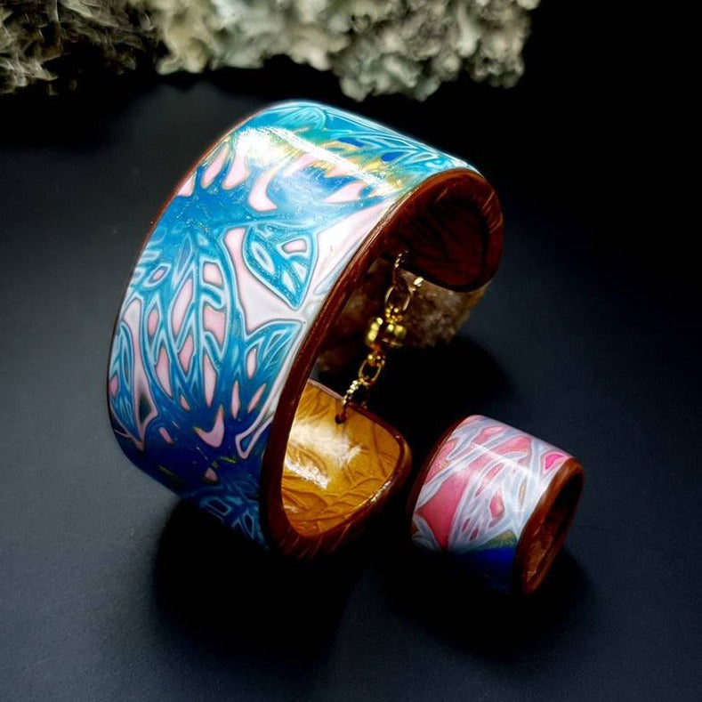 Bracelet Cuff and Ring Jewelry Set SweetyBijou Jewelry Default Title