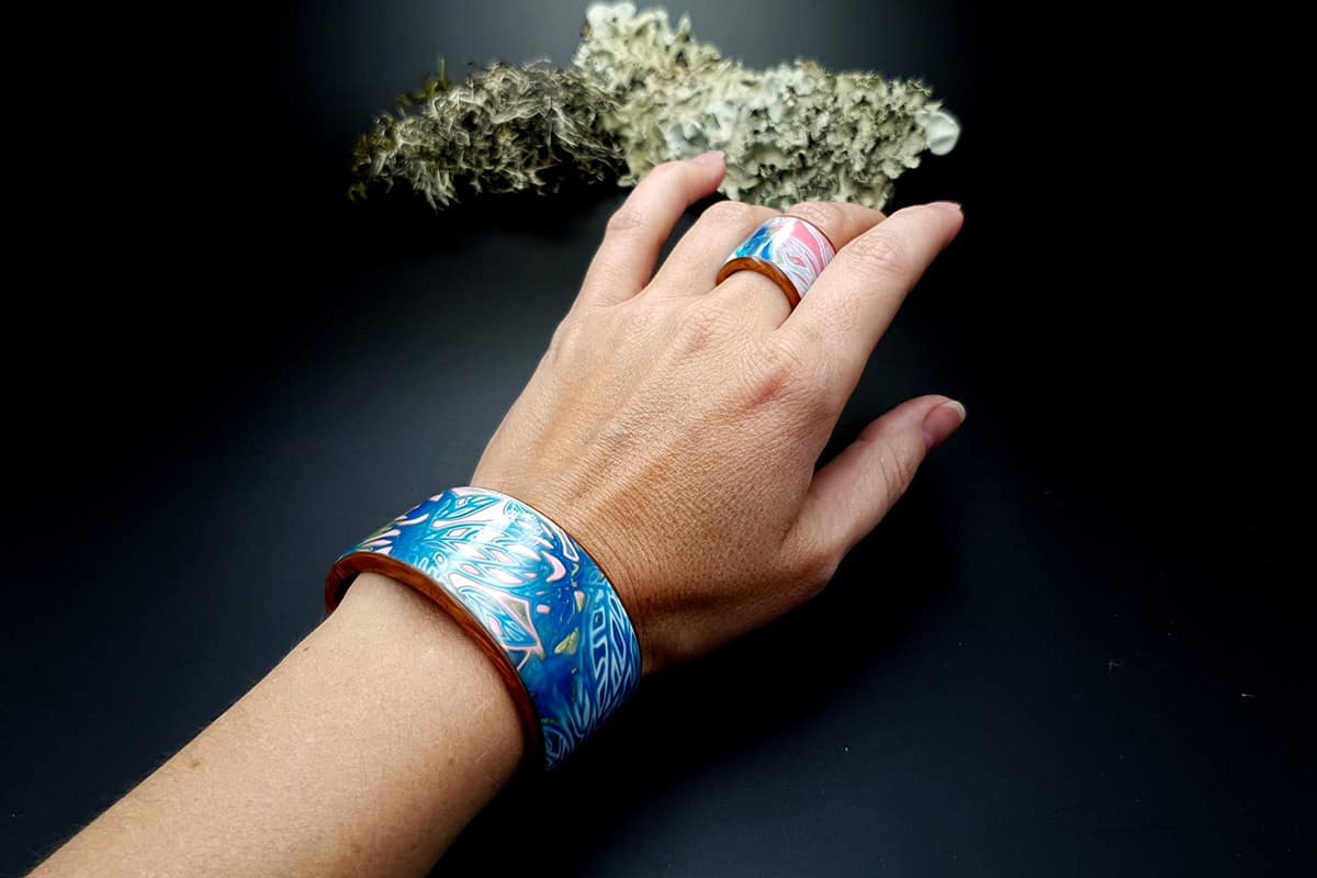 Bracelet Cuff and Ring Jewelry Set SweetyBijou Jewelry