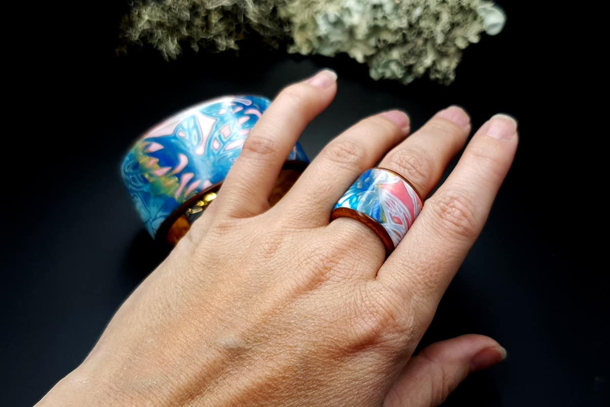 Bracelet Cuff and Ring Jewelry Set SweetyBijou Jewelry