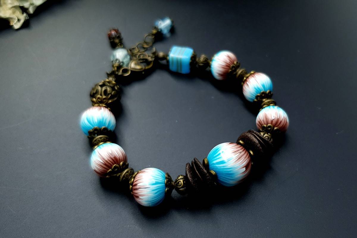 Bracelet from Polymer Clay in Millefiori Technique Bracelet SweetyBijou Jewelry