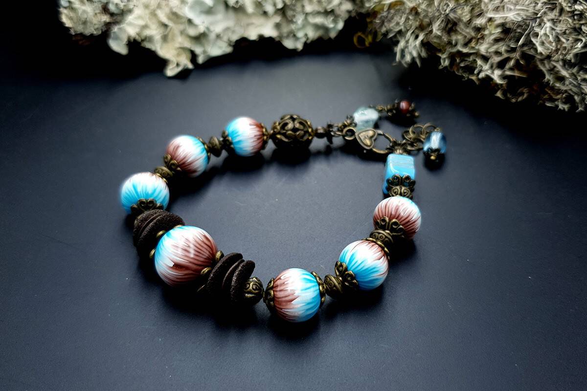 Bracelet from Polymer Clay in Millefiori Technique Bracelet SweetyBijou Jewelry