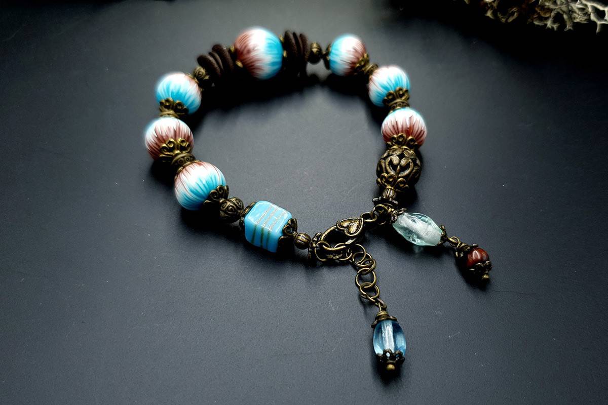 Bracelet from Polymer Clay in Millefiori Technique Bracelet SweetyBijou Jewelry